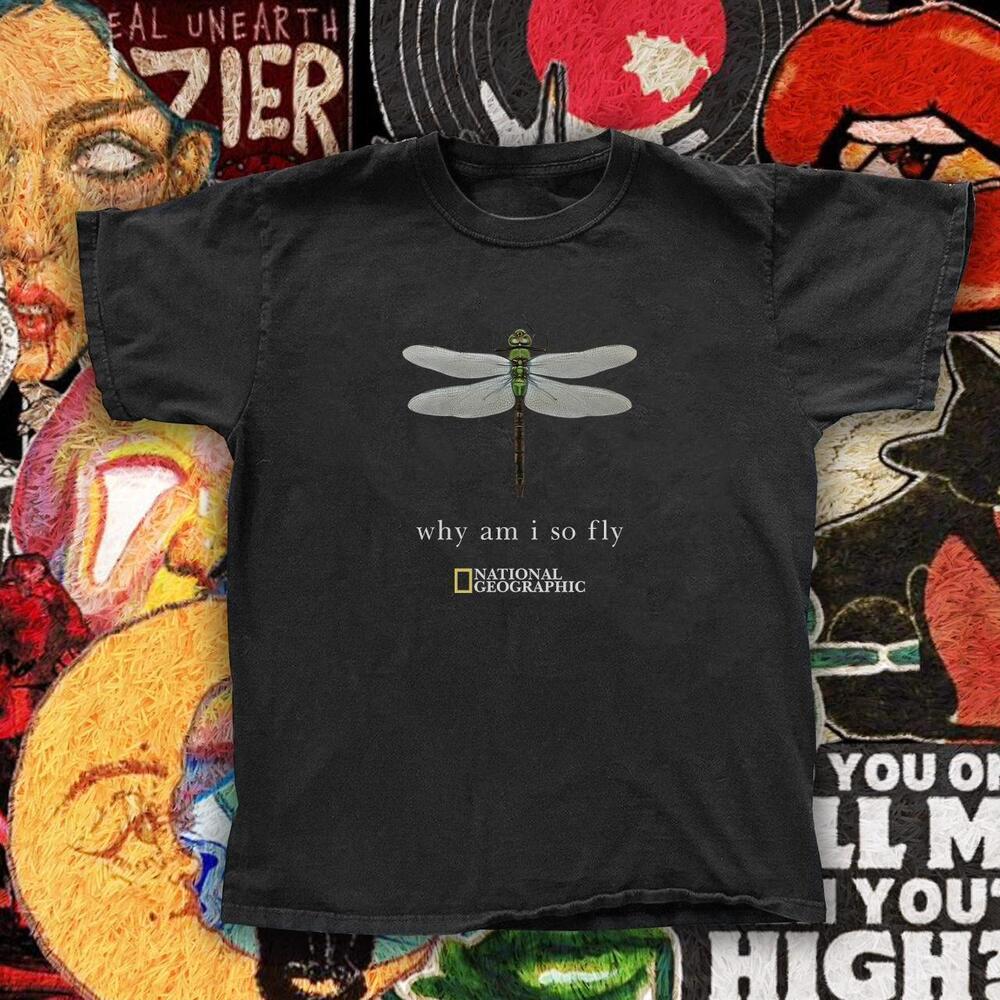 Black National Geographic Why Am I So Fly Tee